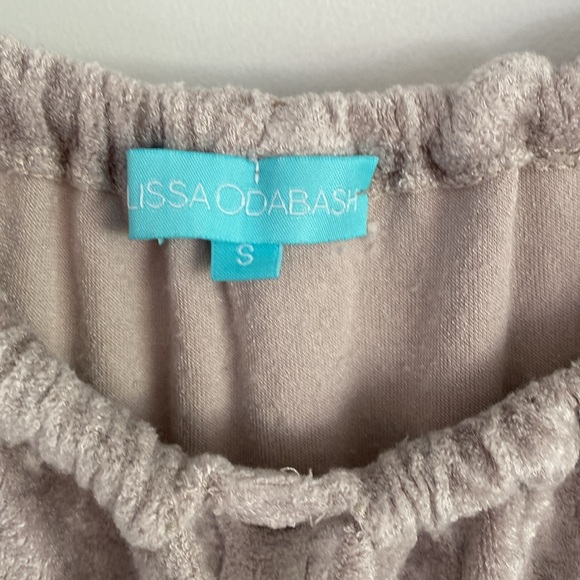 MELISSA ODABASH bandeau jumpsuit velour terry cloth S - Picture 2 of 5